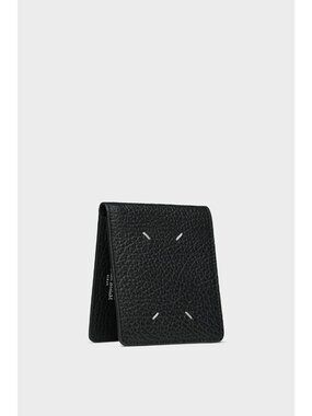 NWB Maison Margiela Paris Four Stitches Leather Cardholder Black Size OS